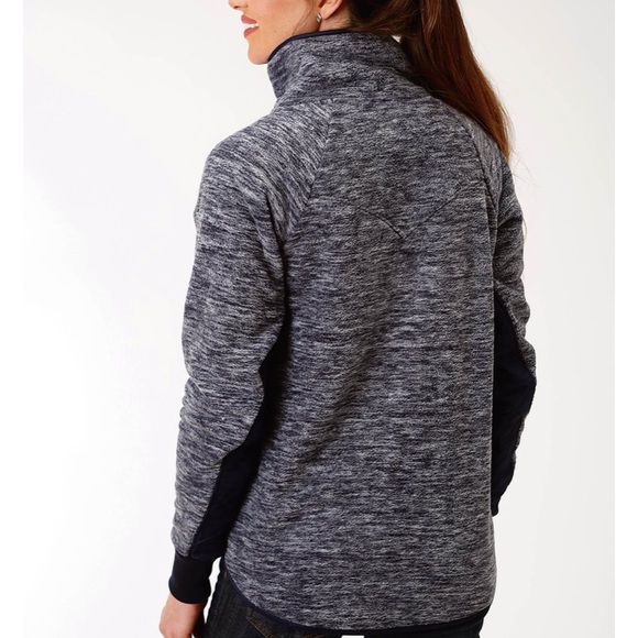 Roper Navy Microfiber Fleece Pullovet - Picture 5 of 5